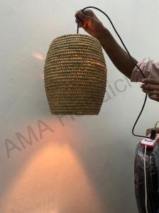 Metal Jute Hanging Lamp