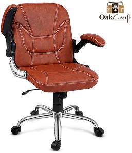 Oakcraft Colossal Medium Back Leatherette Ergonomic Office Chair