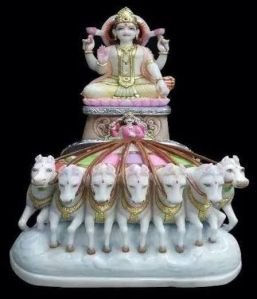 Marble Surya Dev Statue