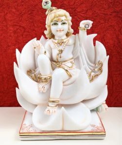 Marble Lord Krishna Statue