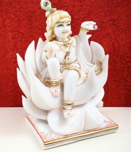 Marble Lord Krishna Statue