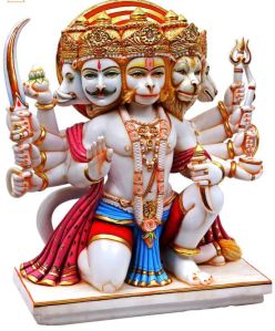 Marble Panchmukhi Hanuman Statue