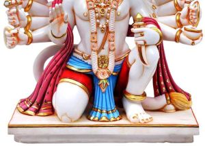 Marble Panchmukhi Hanuman Statue