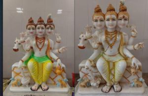 Lord Dattatreya Marble Statue