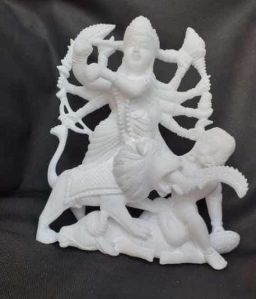 Marble Mahishasuri Mardini Mata Statue
