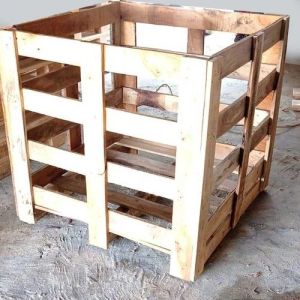 Wooden Open Crate Box