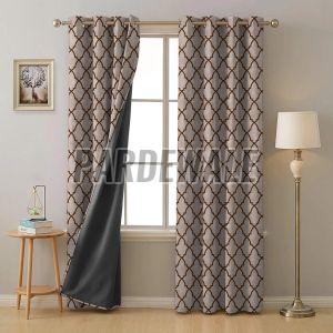 Morocco Printed Brown Curtain