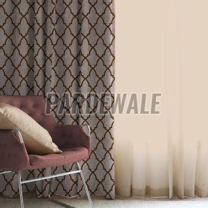 Morocco Printed Brown Curtain