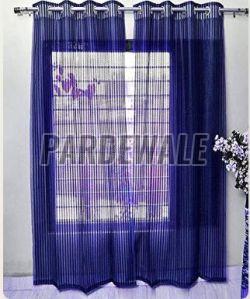 Blue Net Tissue Sheer Curtain