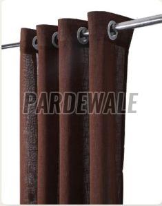 Brown Linen Sheer Curtain