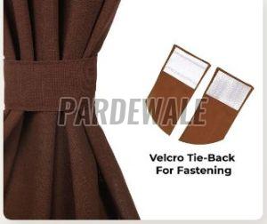 Brown Linen Sheer Curtain