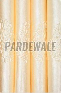 Cream Tree Emboss Curtain