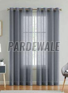 Grey Linen Sheer Curtain