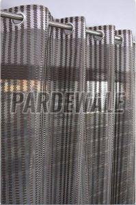 Grey Net Tissue Sheer Curtain