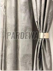 Grey Tree Emboss Curtain