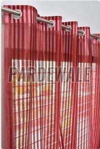 Maroon  Net Tissue Sheer Curtain