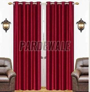 Maroon Semi Blackout Plain Curtain