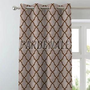 Morocco Printed Brown Curtain