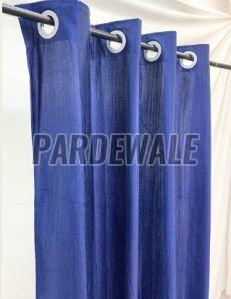 Navy Blue Semi Blackout Plain Curtain