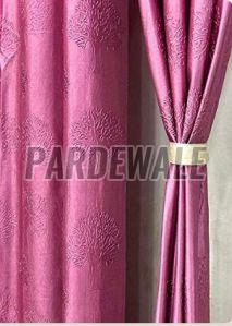Pink Tree Emboss Curtain