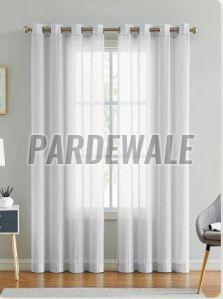 White Net Tissue Sheer Curtain