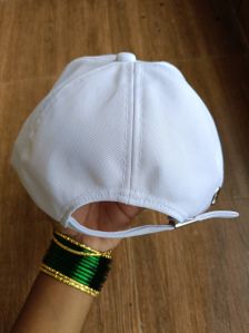 Cotton White Plain Cap