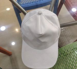 Cotton White Plain Cap