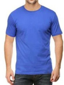 Mens Blue Cotton T Shirt