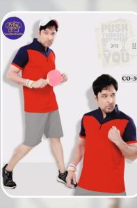 Mens Cotton Yellow Polo T Shirt