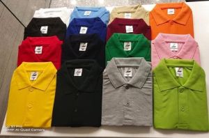 Mens Plain Cotton Collar T Shirt