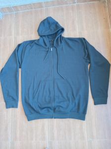 Mens Red Cotton Plain Hoodie