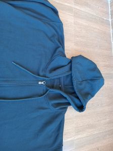 Mens Red Cotton Plain Hoodie