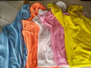 Mens White Cotton Plain Hoodie
