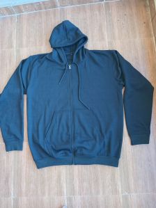 Mens White Cotton Plain Hoodie