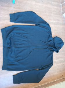mens orange cotton plain hoodie
