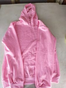 mens orange cotton plain hoodie