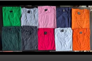 Mens Yellow Cotton T-shirt