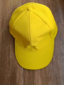 Yellow Plain Cotton Cap