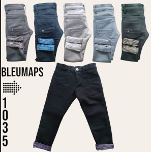 Kids Cotton Plain Jeans