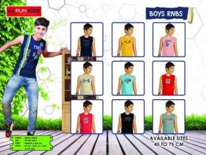 Boys Sleeveless Printed T Shirt