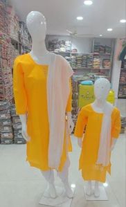 Ladies Plain Cotton Kurta