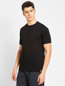 Mens Black Plain T Shirt