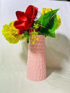 Metal Light Pink Flower Vase