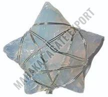 White Glossy Opal Star Gemstone