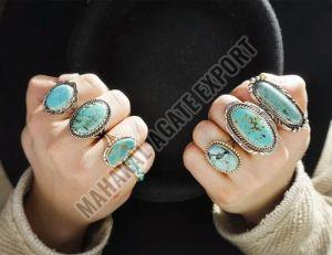 Natural Firoza Turquoise Ring
