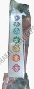 Seven Chakra Engraved Selenite Scale
