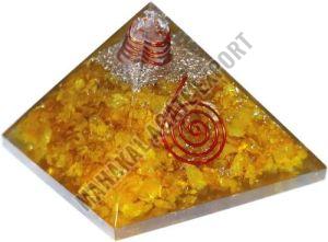 Natural Citrine Orgone Pyramid