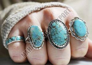 Natural Firoza Turquoise Ring