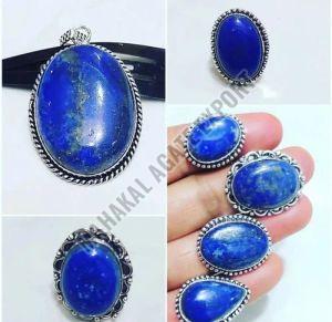 Oval Shaped Lapis Luzuli Stone Pendant