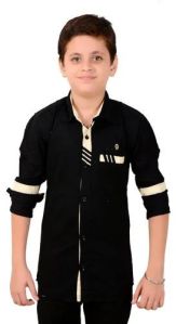 Boys Cotton Plain Shirt